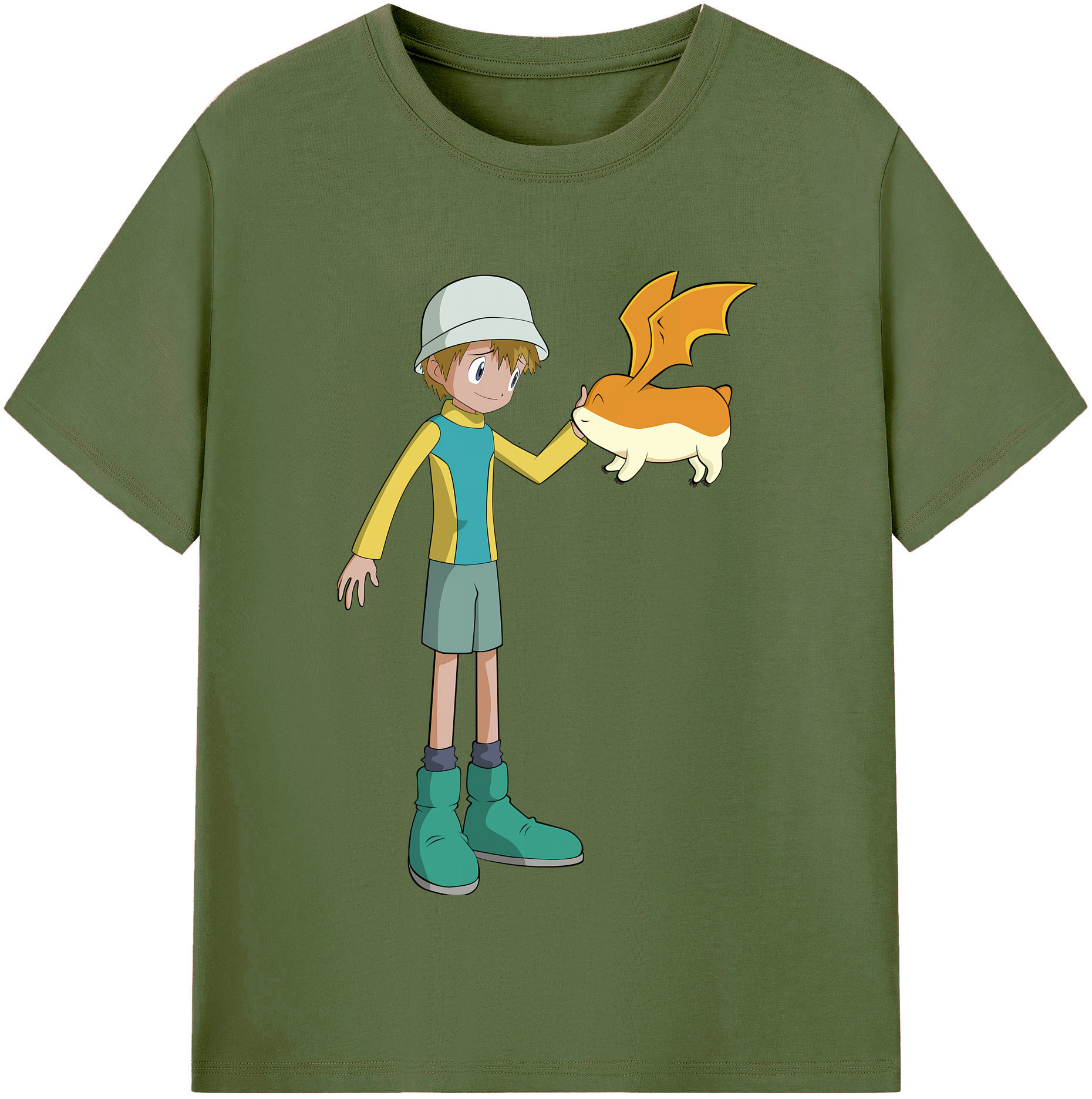 （画像用） Digimon デジタルモンスター/デジモン 綿100％半袖Tシャツ（フロントプリント）